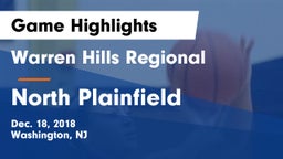 Warren Hills Regional  vs North Plainfield  Game Highlights - Dec. 18, 2018