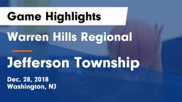 Warren Hills Regional  vs Jefferson Township  Game Highlights - Dec. 28, 2018