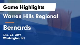 Warren Hills Regional  vs Bernards  Game Highlights - Jan. 24, 2019