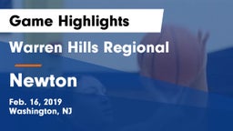 Warren Hills Regional  vs Newton  Game Highlights - Feb. 16, 2019