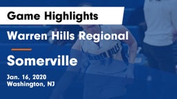 Warren Hills Regional  vs Somerville  Game Highlights - Jan. 16, 2020