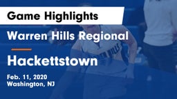 Warren Hills Regional  vs Hackettstown Game Highlights - Feb. 11, 2020