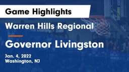 Warren Hills Regional  vs Governor Livingston  Game Highlights - Jan. 4, 2022