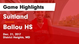 Suitland  vs Ballou HS Game Highlights - Dec. 21, 2017