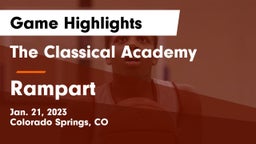 The Classical Academy  vs Rampart  Game Highlights - Jan. 21, 2023