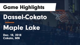 Dassel-Cokato  vs Maple Lake  Game Highlights - Dec. 18, 2018