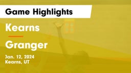 Kearns  vs Granger  Game Highlights - Jan. 12, 2024