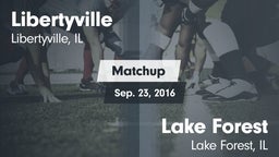 Matchup: Libertyville High vs. Lake Forest  2016