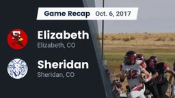 Recap: Elizabeth  vs. Sheridan  2017