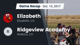 Recap: Elizabeth  vs. Ridgeview Academy  2017