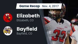 Recap: Elizabeth  vs. Bayfield  2017