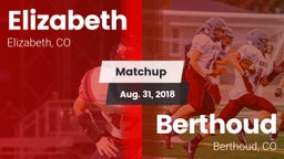 Matchup: Elizabeth High vs. Berthoud  2018