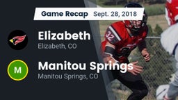 Recap: Elizabeth  vs. Manitou Springs  2018