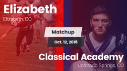 Matchup: Elizabeth High vs. Classical Academy  2018