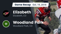 Recap: Elizabeth  vs. Woodland Park  2018