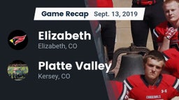 Recap: Elizabeth  vs. Platte Valley  2019