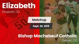 Matchup: Elizabeth High vs. Bishop Machebeuf Catholic  2019