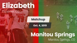 Matchup: Elizabeth High vs. Manitou Springs  2019