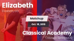 Matchup: Elizabeth High vs. Classical Academy  2019