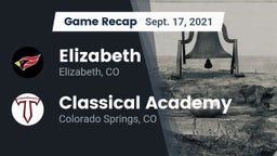 Recap: Elizabeth  vs. Classical Academy  2021