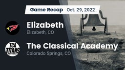Recap: Elizabeth  vs. The Classical Academy  2022