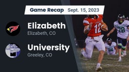 Recap: Elizabeth  vs. University  2023