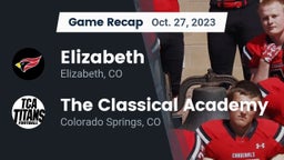 Recap: Elizabeth  vs. The Classical Academy  2023