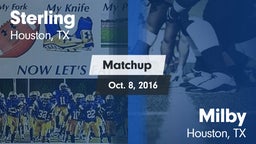 Matchup: Sterling  vs. Milby  2016