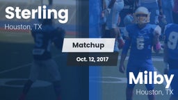 Matchup: Sterling  vs. Milby  2017