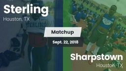 Matchup: Sterling  vs. Sharpstown  2018
