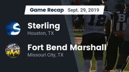Recap: Sterling  vs. Fort Bend Marshall  2019