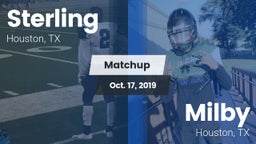 Matchup: Sterling  vs. Milby  2019