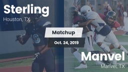 Matchup: Sterling  vs. Manvel  2019