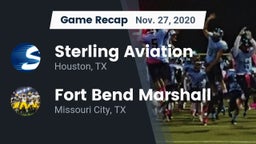 Recap: Sterling Aviation  vs. Fort Bend Marshall  2020