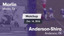 Matchup: Marlin  vs. Anderson-Shiro  2016