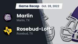 Recap: Marlin  vs. Rosebud-Lott  2022