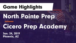 North Pointe Prep  vs Cicero Prep Academy Game Highlights - Jan. 24, 2019