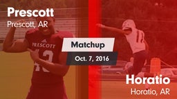 Matchup: Prescott  vs. Horatio  2016