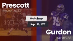 Matchup: Prescott  vs. Gurdon  2017