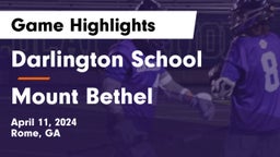 Darlington School vs Mount Bethel Game Highlights - April 11, 2024