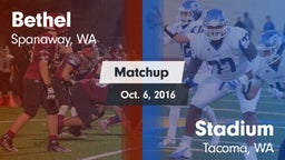 Matchup: Bethel  vs. Stadium  2016