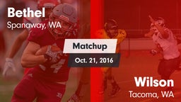 Matchup: Bethel  vs. Wilson  2016