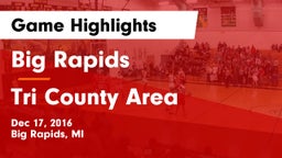 Big Rapids  vs Tri County Area  Game Highlights - Dec 17, 2016