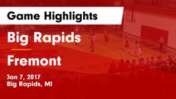 Big Rapids  vs Fremont Game Highlights - Jan 7, 2017
