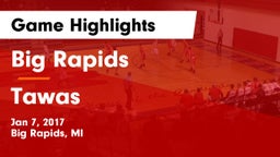 Big Rapids  vs Tawas Game Highlights - Jan 7, 2017