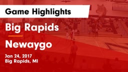 Big Rapids  vs Newaygo  Game Highlights - Jan 24, 2017