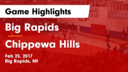 Big Rapids  vs Chippewa Hills  Game Highlights - Feb 25, 2017