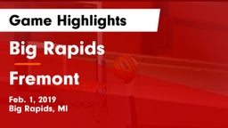 Big Rapids  vs Fremont  Game Highlights - Feb. 1, 2019
