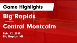 Big Rapids  vs Central Montcalm Game Highlights - Feb. 12, 2019