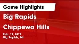Big Rapids  vs Chippewa Hills  Game Highlights - Feb. 19, 2019